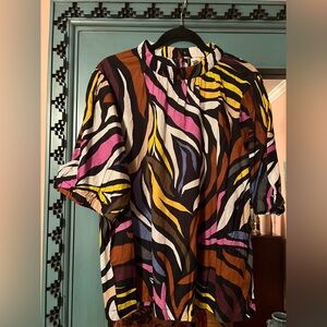Ivy Jane multicolor Zebra Print Blouse